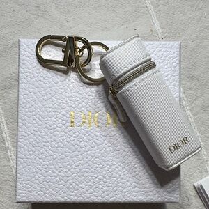 Dior White and Gold Key Holder